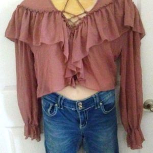 FOREVER21 large rose shirt